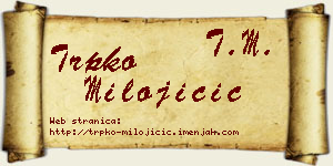 Trpko Milojičić vizit kartica